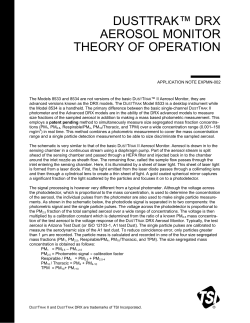 DustTrak DRX Aerosol Monitor Theory of Operation