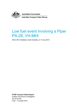Low fuel event involving a Piper PA-28, VH-MHI