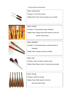 Tool Identification Worksheet Name