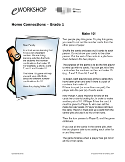 Make 10! Game with Number Cards