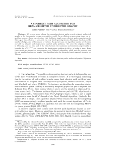 A SHORTEST PATH ALGORITHM FOR REAL