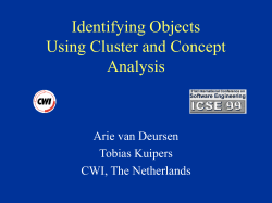 Identifying Objects Using Cluster and Concept Analysis