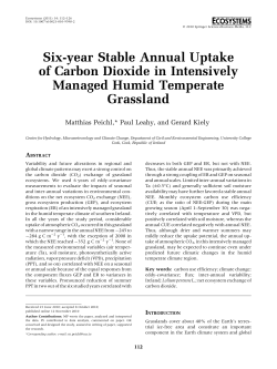 Six-year Stable Annual Uptake of Carbon Dioxide in Intensively