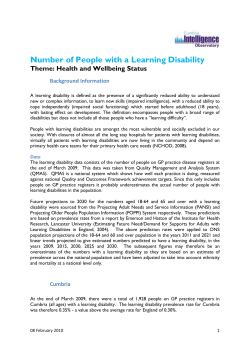 Number of People with a Learning Disability
