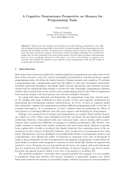 A Cognitive Neuroscience Perspective on Memory for