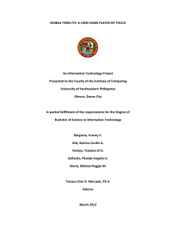 Mobile Tong-Its: A Card Game Played By Touch