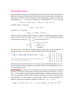 Classic Markov Chains