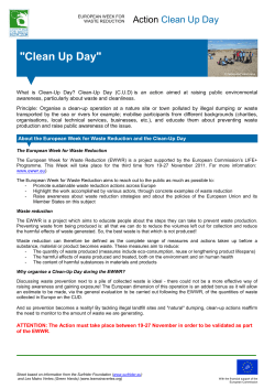 Action Clean Up Day - European Commission