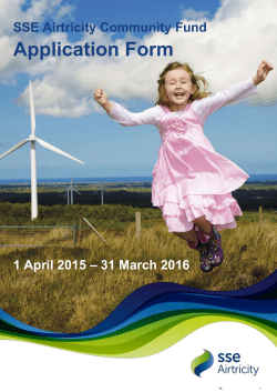 Airtricity Community Fund Application Guidelines