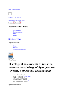 Histological assessments of intestinal immuno