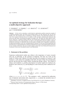 An optimal strategy for leukemia therapy: a multi