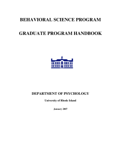 behavioral science program graduate program