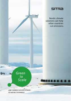 Nordic climate solutions can help other countries cut emissions.