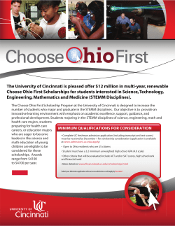Choose Ohio First Scholarship - UC Financial Aid