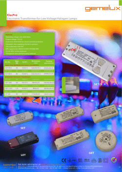 ElecPro Electronic Transformer for Low Voltage Halogen Lamps