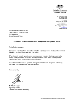 Spectrum Management Review Department of Communications