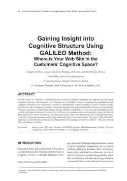 Gaining insight into Cognitive structure Using Galileo Method:
