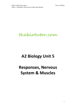 Organisms must sense and respond to changes in