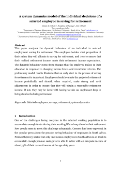 A system dynamics model of the individual decisions of a salaried