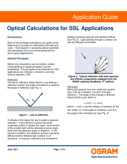 Optical Calculations for LED Applications Guide