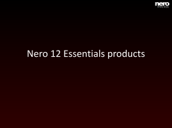 Nero 12 Essentials products