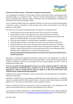 of DBS checks and Disclosure Information