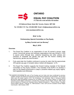 ontario equal pay coalition