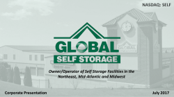 Global Self Storage IR Deck