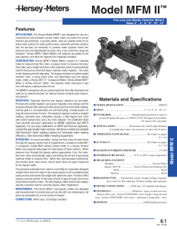 Model MFM II&trade; - Toomey Water Services