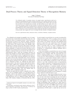 Dual-Process Theory and Signal-Detection Theory of