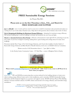 SEEDS and PPL energy sessions for builders Flyer