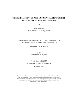 THE EFFECTS OF pH AND CONCENTRATION ON