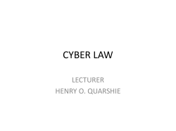 CYBER LAW - Henry .O. Quarshie