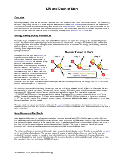 Life and Death of Stars