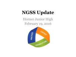 NGSS Counselors Update