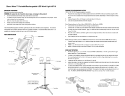 Sierra Wave&trade; Portable/Rechargeable LED Work Light