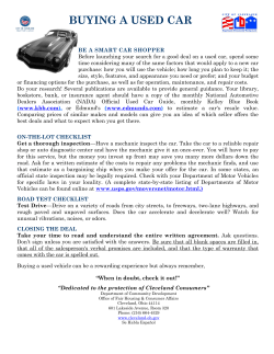buying a used car - City of Cleveland