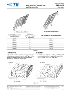 Small Form-Factor Pluggable (SFP) Light Pipe Assemblies