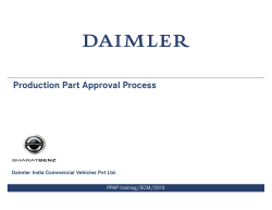 PPAP_Supplier training - Daimler Supplier Portal
