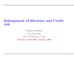 Enlargement of filtration and Credit risk