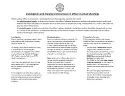 Investigation and charging criminal cases in officer