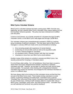 Mind Cymru Volunteer Scheme