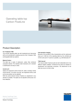 Operating table top Carbon FloatLine