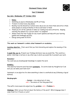 Charnwood Primary School Year 5 Homework Due date