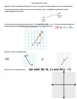 8.6 Vectors - Nutley Public Schools