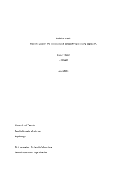 Hedonic Quality - University of Twente Student Theses