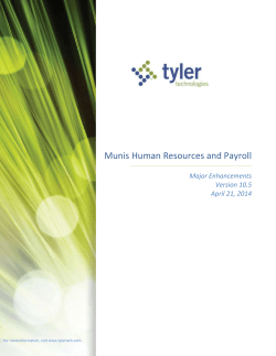HR / Payroll 10.5 - Information Systems