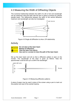 4.3 Measuring the Width of Diffracting Objects