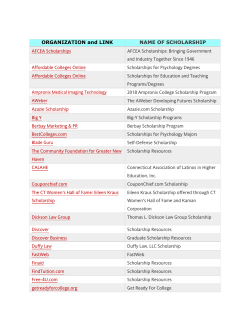 ORGANIZATION and LINK NAME OF SCHOLARSHIP