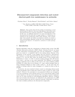 Disconnected components detection and rooted shortest